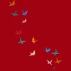 Men's Design By Humans Flying Paper Cranes Birds By Magnussons T-Shirt - 2 of 4