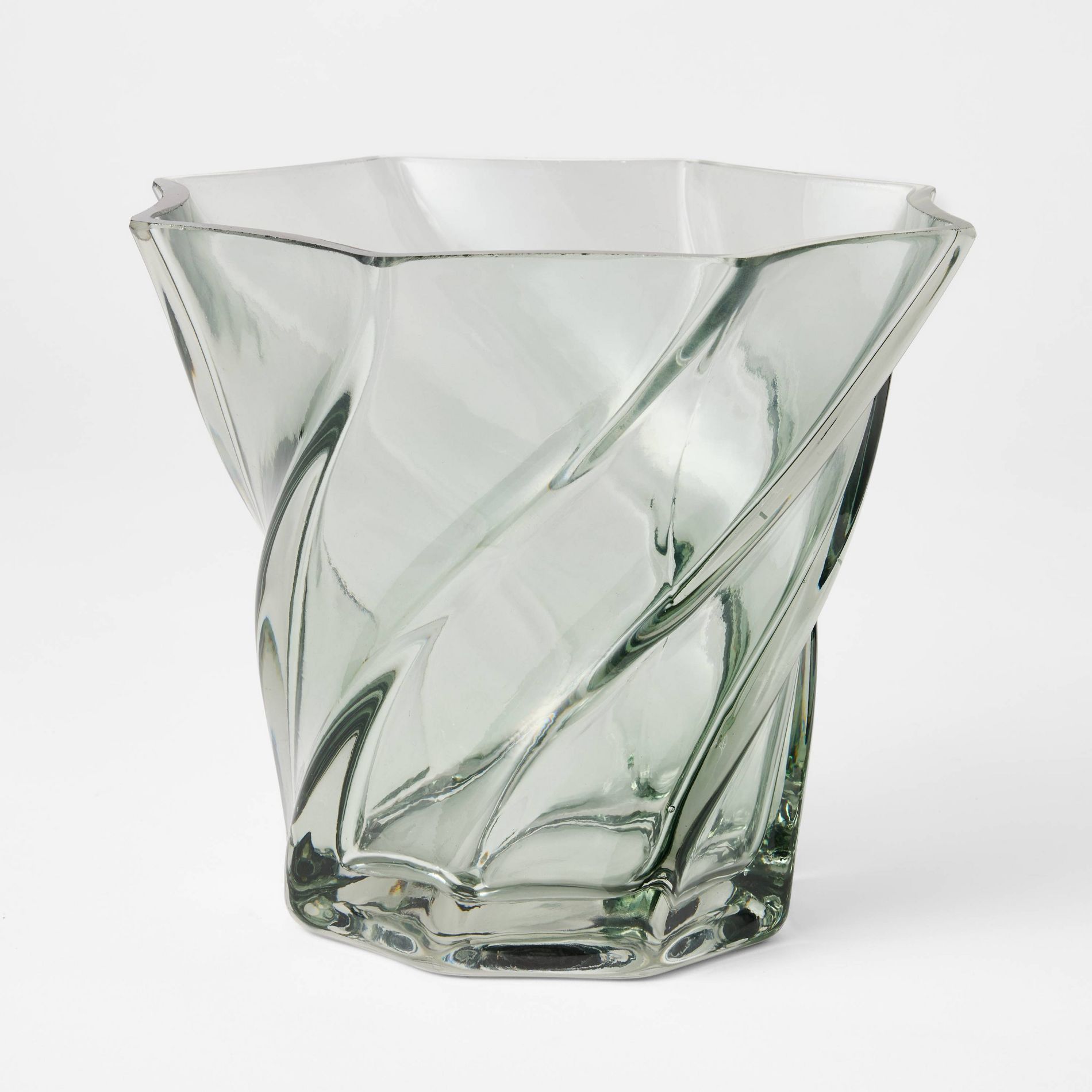Swirl Glass Vase Wide Rim - Threshold™ designed with Studio McGee