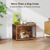 XBRIGH 27/32/38/43in Wooden Dog Crate Furniture with Lock, Indoor Decorative End Table Dog Kennel for Small/Medium Dogs - 2 of 4
