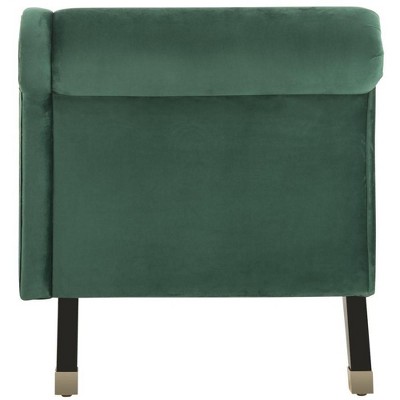 Emerald Green Velvet 63'' Transitional Stationary Sofa