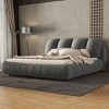 Luxury Bed Frame Queen Size,Upholstered Headboard Velvet,Queen Size Luxury Velvet Upholstered Bed With Oversized Padded Backrest -Cuddlewood - 2 of 4