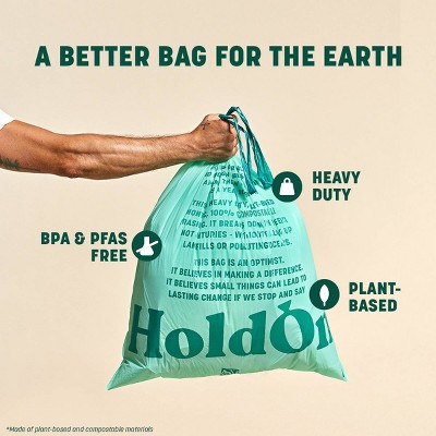 HoldOn Bags Compostable Tall Kitchen Trash Bags - 13gal/25ct