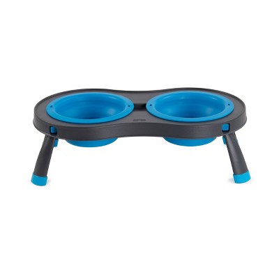 Dexas Double Elevated Feed 2.5 Cup - Blue