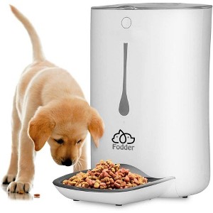 SereneLife Automatic Pet Feeder - White - 1 of 4