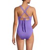 Lands' End Women's Chlorine Resistant Knot Front V-neck High Leg One Piece Swimsuit - 2 of 4