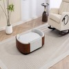SEVOBAL Pet Beds Scandinavian Style Elevated Dog Bed Sofa with Solid Wood Legs and Walnut Back, Velvet Cushion, Gray, 39.4"*27.6"*9.8" - 4 of 4