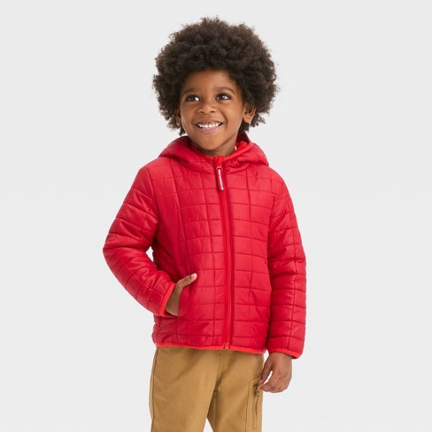 Cat & Jack Toddler Girls' Long Sleeve Reversible Puffer Jacket