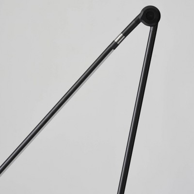 Libra Black Adjustable LED Floor Lamp with 3-Way Switch