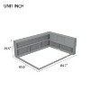 CAVINAS Full Size Wood Montessori Bed,Modern Floor Bed with L-Shaped Bookcases and Sliding Doors,Toddler Bed for Bedroom - 3 of 4