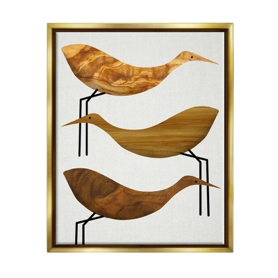 Stupell Industries Abstract Wooden Pattern Storks Rustic Birds