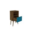 ChicFurnit Nightstand Stylish Storage Table with Drawer for Bedroom Organization, Blue, 24.61"*17.52"*6.5" - 3 of 4
