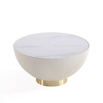 Modern Multicolor Ceramic and Gold Accent Table Set