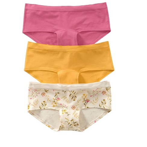 Leonisa 3-pack Stretch Cotton Comfy Boyshort Panties - Multicolored S :  Target
