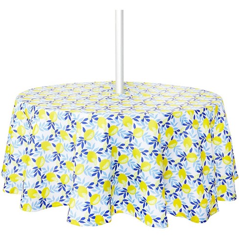 Tablecloth with deals umbrella hole