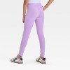 Girls' Solid Ribbed Leggings - Cat & Jack™ - 2 of 3