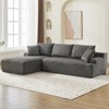 106" Modular Sectional Sofa, Cloud Sectional Couch with L-Shape Chaise/Deep Seat/Armrest/Plush Corduroy Fabric, No Assembly Required, Space-Saving - 2 of 4