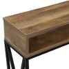 Tucson Deluxe Console Table with Shelf Weathered Barnwood/Black - Breighton Home: Entryway Foyer Sofa Table with Storage - 4 of 4
