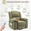 Power Lift Recliner With Massage And Lumbar Heating For Elderly, Adjustable Modern Reclining Chair Massage Sofa - 3 of 4