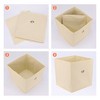 REGALWOVEN Fabric Collapsible Spacious Capacity Reinforced MDF Bottom Open Storage Bins 11*11*11in 3 Pcs - 3 of 4