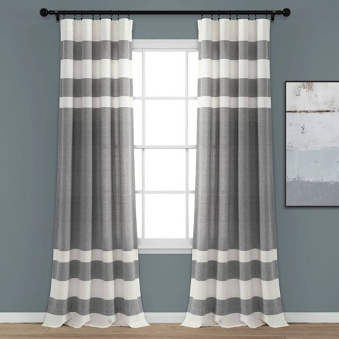 Cape Cod Stripe Yarn Dyed Cotton Window Curtain Panels Lush Decor Target