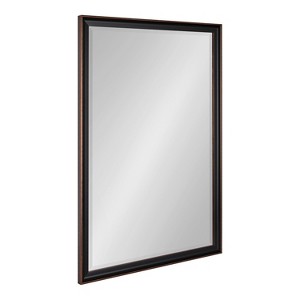 Kate and Laurel Havana Plastic Rectangle Mirror, 27x39, Black - 1 of 4