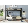 Full XL Over Queen Bunk Bed with Ladder and Guardrails for Teens and Adults - 4 of 4