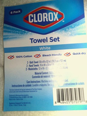 Clorox Bleach Friendly, Quick Dry, 100% Cotton Hand Towels (16 in. L x 26  in. W), Highly Absorbent (2-Pack, Mineral Blue) MSI008835 - The Home Depot
