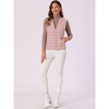INSPIRE CHIC Women's Winter Sleeveless Lightweight Button Up Quilted Round Neck Puffer Vest - 3 of 4