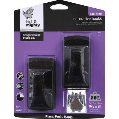 HIGH & MIGHTY Tool Free Decorative Hooks