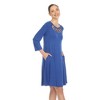 Women's Criss Cross Neckline Swing Dress - 2 of 4