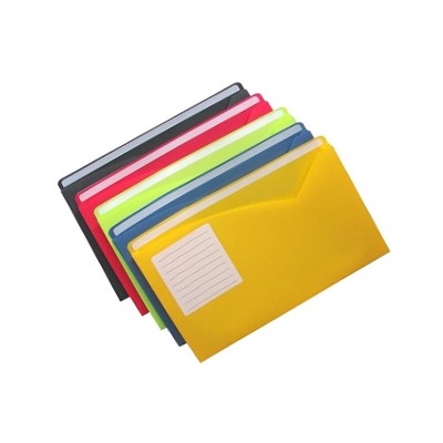 C-Line 10-PK 11 X 8.5" Write-On Poly File Jackets: Assorted Colors