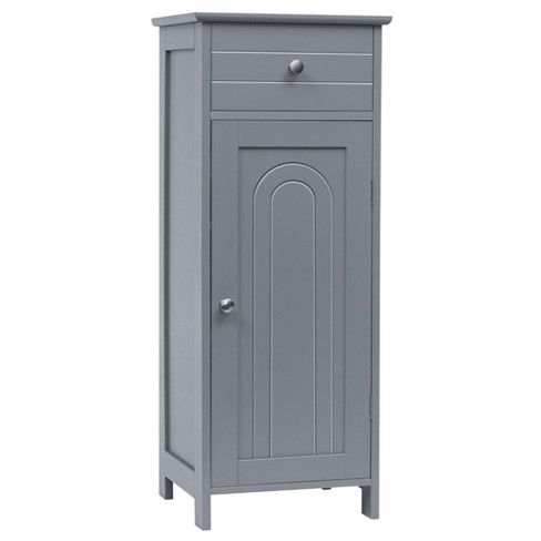 Costway Bathroom Wooden Floor Cabinet Multifunction Storage Rack Organizer  Stand Bedroom