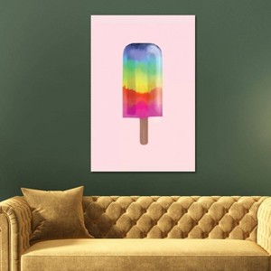iCanvas Rainbow Popsicle by Emanuela Carratoni Canvas Print Wall Art - 1 of 3