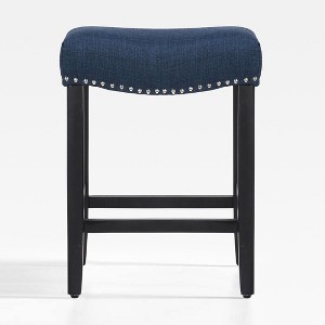 WestinTrends Upholstered Saddle Seat Barstool and Counter Stool - 1 of 4