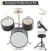 3 Piece Drum Set – Beginner Junior Drum Kit with Tom-Toms, Snare, Bass Drum - 4 of 4