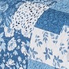 Collections Etc Leaf & Paisley Large Patchwork Oversized Quiltt - 3 of 3