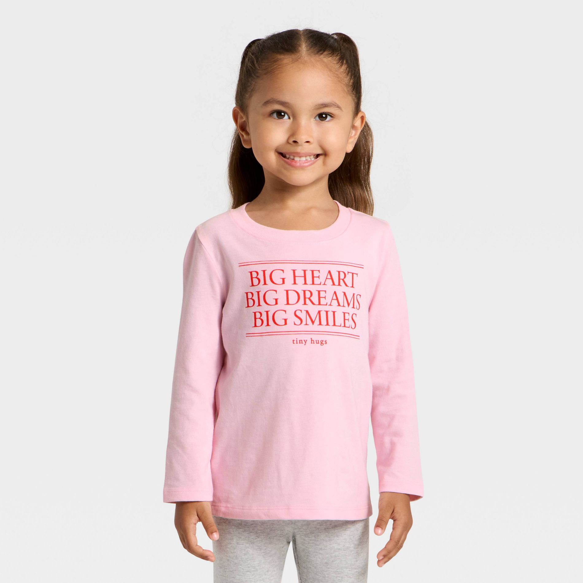 Toddler Girls' Long Sleeve Graphic T-Shirt - Cat & Jack™ Light Pink 4T