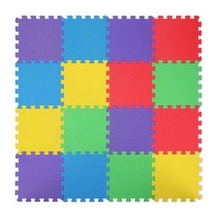 iMountek"16-Piece Non-Toxic EVA Interlocking Play Mat, Multi-Color Anti-Skid Puzzle Mat for Babies & Toddlers"Multicolor - 1 of 4