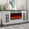 Festivo Farmhouse 73" TV Stand for TVs up to 73" with Fireplace - 2 of 4