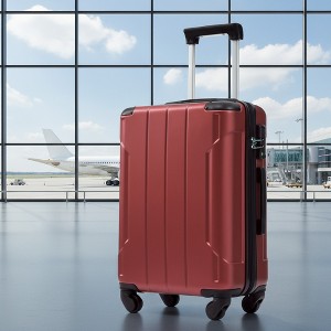 FONTOI 20 Inch Checked Luggage Expandable Hardshell Luggage Lightweight Durable Travel Large Suitcase with Wheels, Red 13.6"* 8.3"*21.5" - 1 of 4