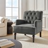 Bonifacio Contemporary Velvet button-tufted back Armchair with Nailhead Trim | Karat Home - 2 of 4