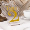 Okuna Outpost 10 Pack Clear Table Number Holders for Weddings, Acrylic Place Card Holder (3 x 2 in) - 2 of 4