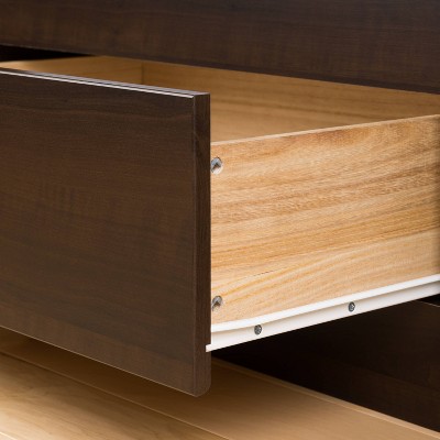 Espresso King Platform Storage Bed with 6 Drawers