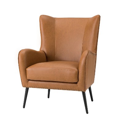 Harpocrates Classic Armchair with wingback and nailhead trim | ARTFUL LIVING DESIGN