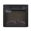 Gulches 18 in Wall Mount Metal Electric Fireplace Black 1400W Remote LED Log Brick Ultra Th in 1pc No Mantel Surround - 2 of 4