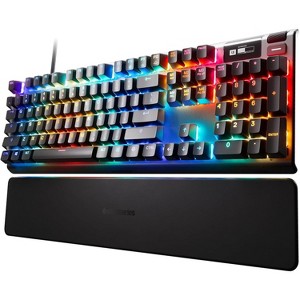 Refurbished: SteelSeries Apex Pro Mechanical Gaming Keyboard Adjustable Actuation Switches Manufacturer Refurbished - 1 of 4