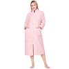 PAVILIA Womens Fluffy Housecoat Zip Robe, Faux Shearling Zipped Up Front Bathrobe, Plush Warm Zipper House Coat Lounger - 3 of 4