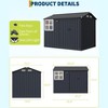 6x8 Ft Metal Outdoor Storage Shed with Window, Lockable Tool Storage Sheds, Oversized Steel Garden Sheds with Sloped Roof for Backyard, Patio, Garage - 3 of 4