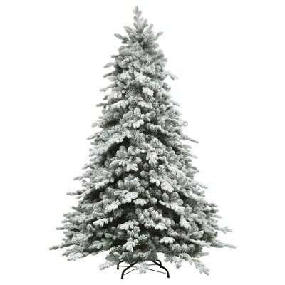Northlight Real Touch™️ Medium Saratoga Spruce Flocked Artificial Christmas Tree - Unlit - 7.5'