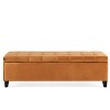 KWPZQEB 50" Storage Ottoman, Contemporary Rectangle Storage Ottoman Bench with Tufted Button Design, End of Bed Bench for Bedroom, Living Room - 3 of 4